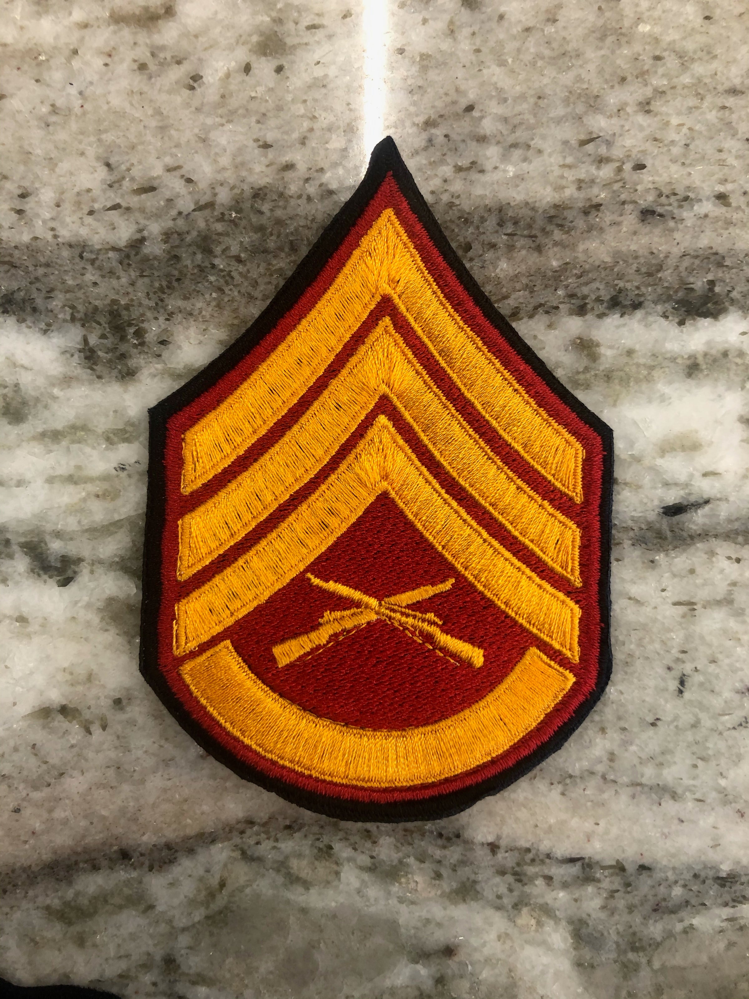 Sergeant Red 3-1/2” Staff Sergeant (Gold, & Red) | Animal House Customs LLC